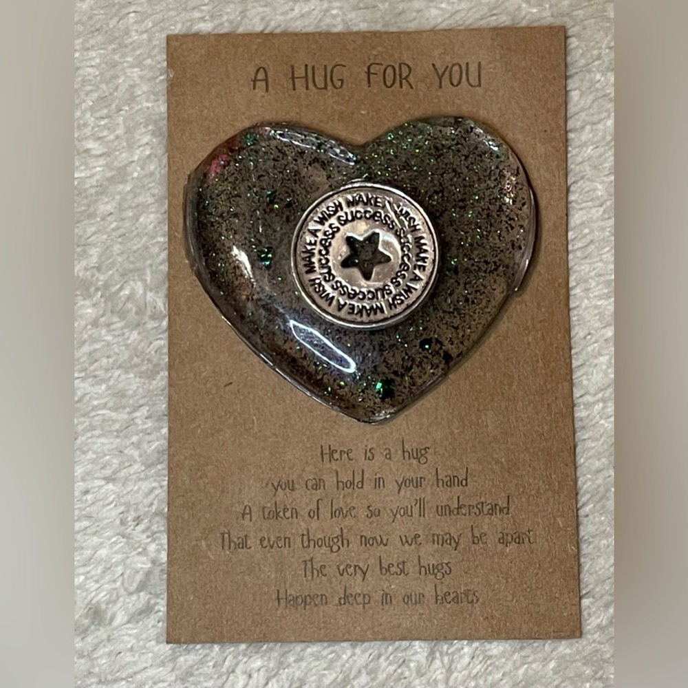 Handcrafted Heart-Shaped Keepsake Hug with Inspirational Message